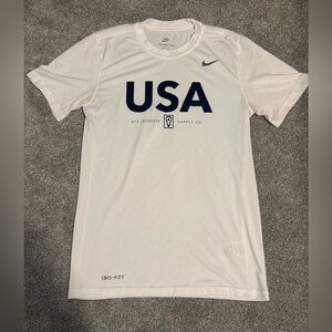 Nike White USA Dri-FIT Men's Lacrosse Tee